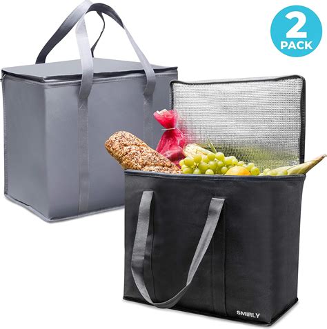 insulated zippered grocery shopping bag.